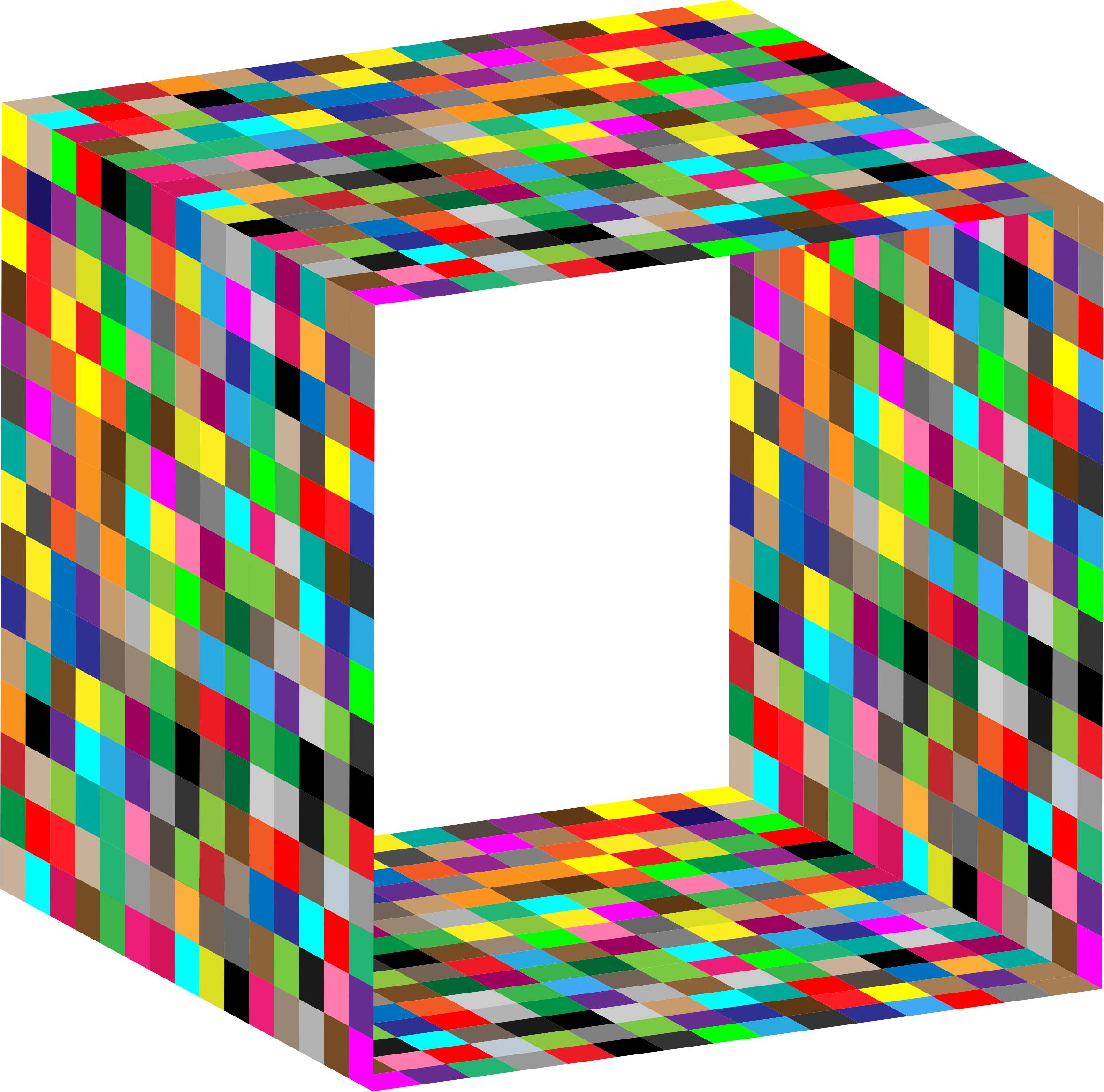 Multicolored3 D Optical Illusion