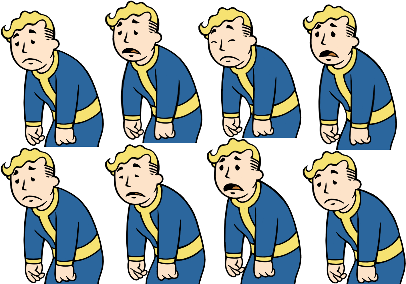 Multiple Sad Fallout Boy Expressions