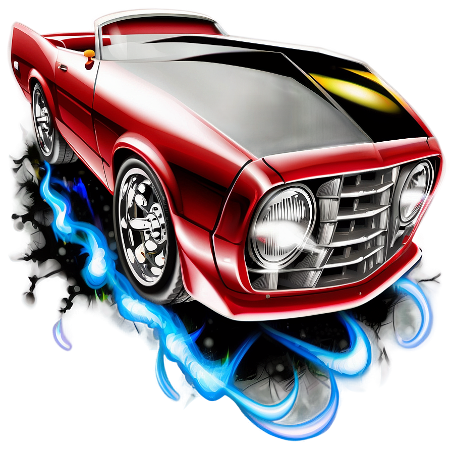 Muscle Hot Rod Artwork Png Whx