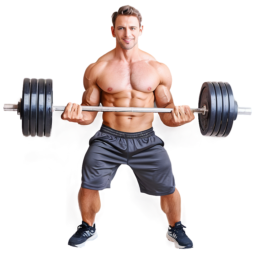 Muscle Man With Barbell Png Tyl32