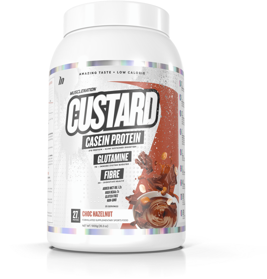 Muscle Nation Custard Casein Protein Choc Hazelnut