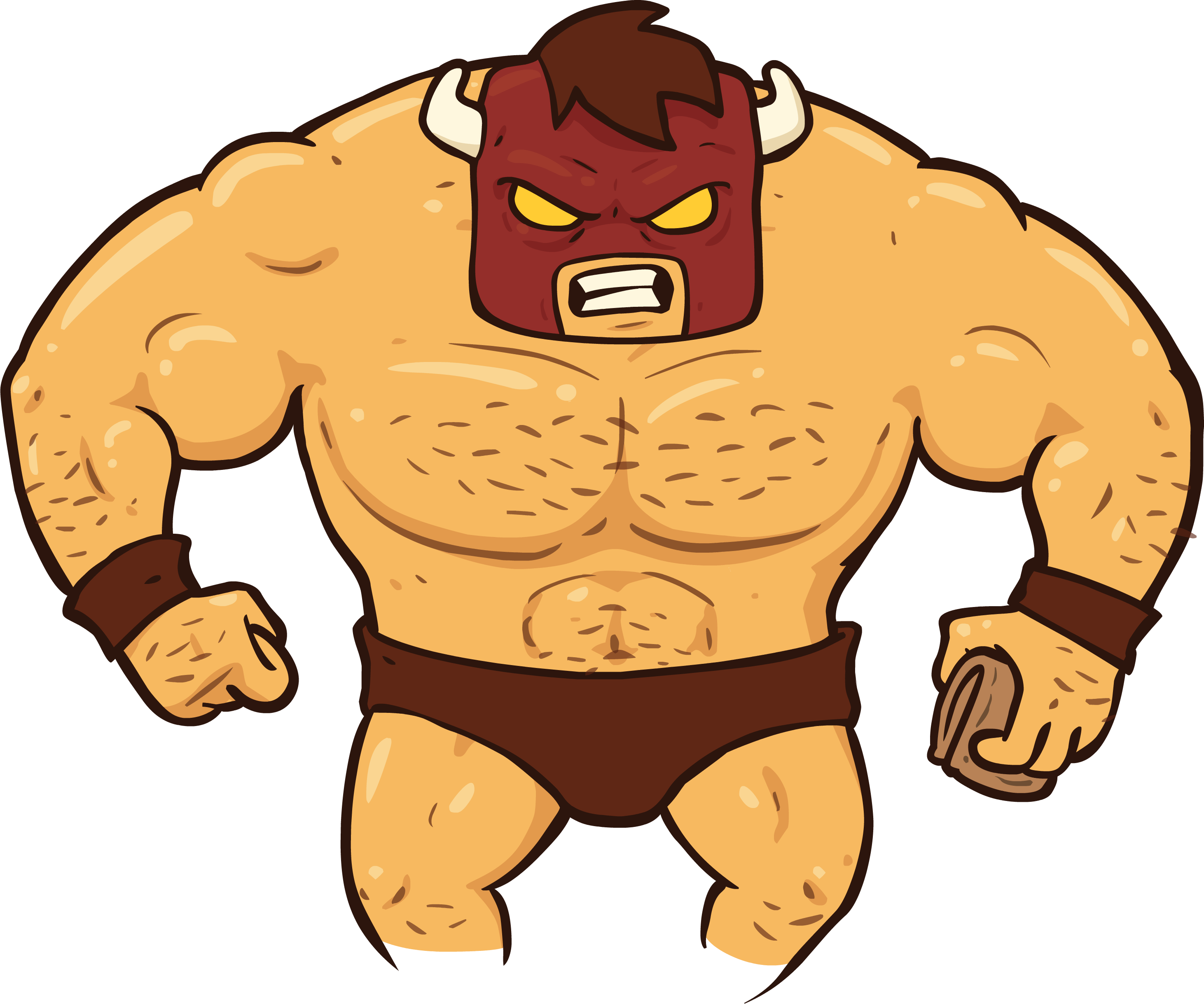Muscled_ Bison_ Character_ Illustration