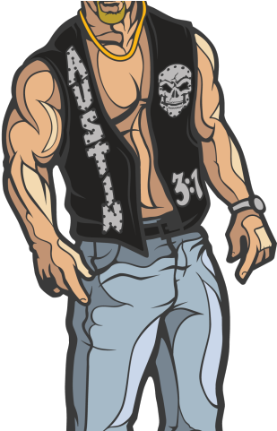 Muscular Cartoon Characterin Vest