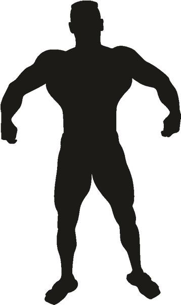 Muscular Man Silhouette.png