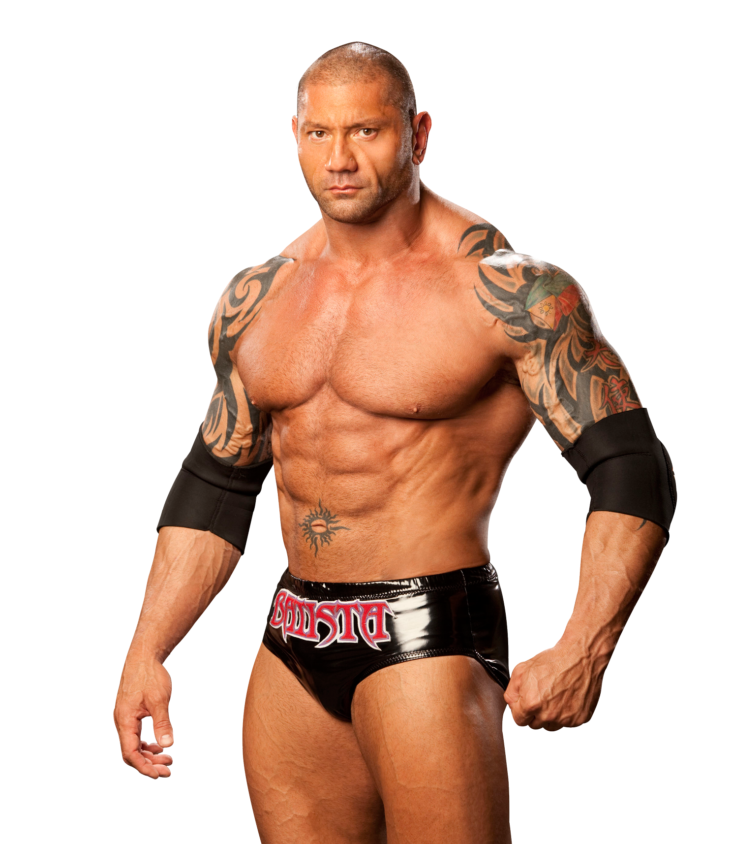 Muscular Wrestler Batista Pose