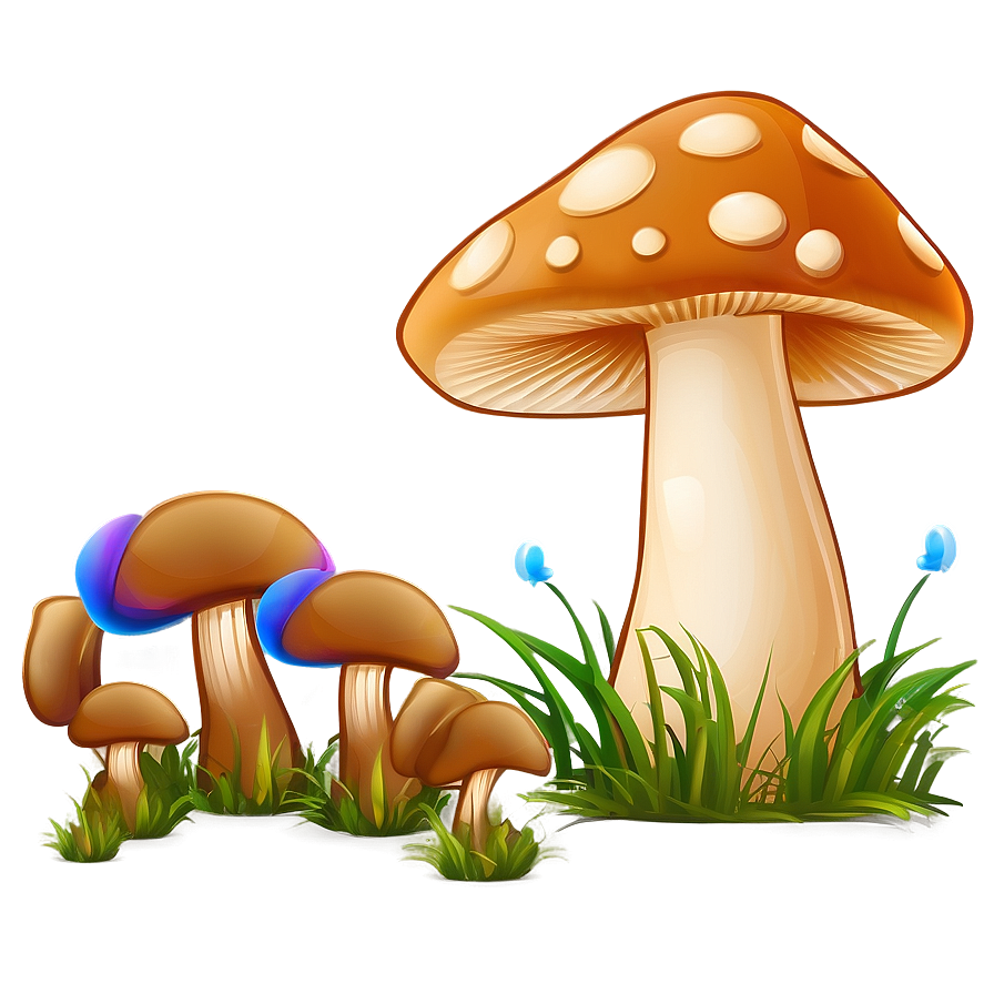 Mushroom Cartoon Design Png Stw15