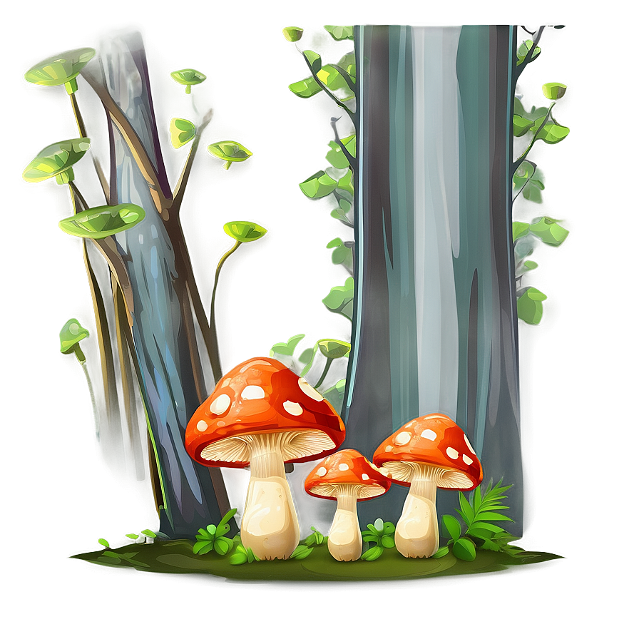 Mushroom Family Cartoon Png Wxm12