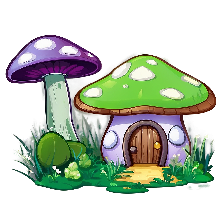 Mushroom House Cartoon Png 35