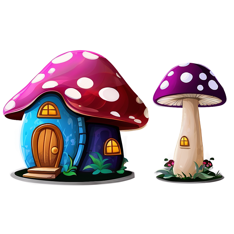 Mushroom House Cartoon Png Fdi18