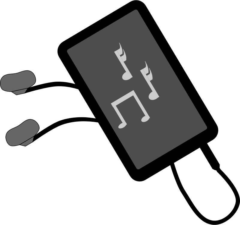 Music Playerand Earphones Vector Illustration