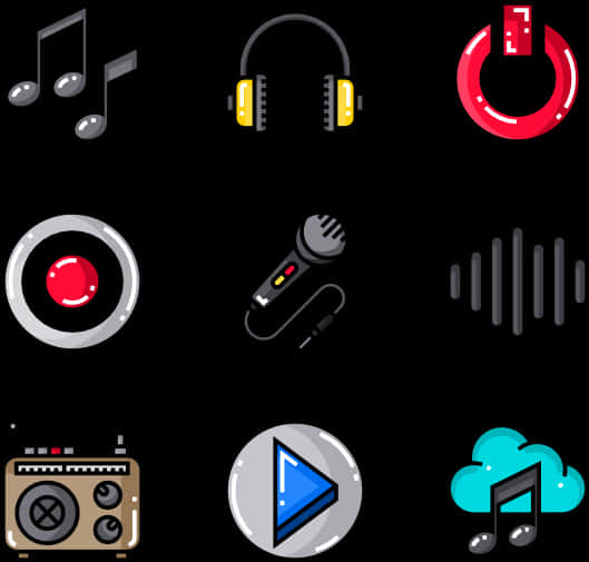 Music Related Icons Set