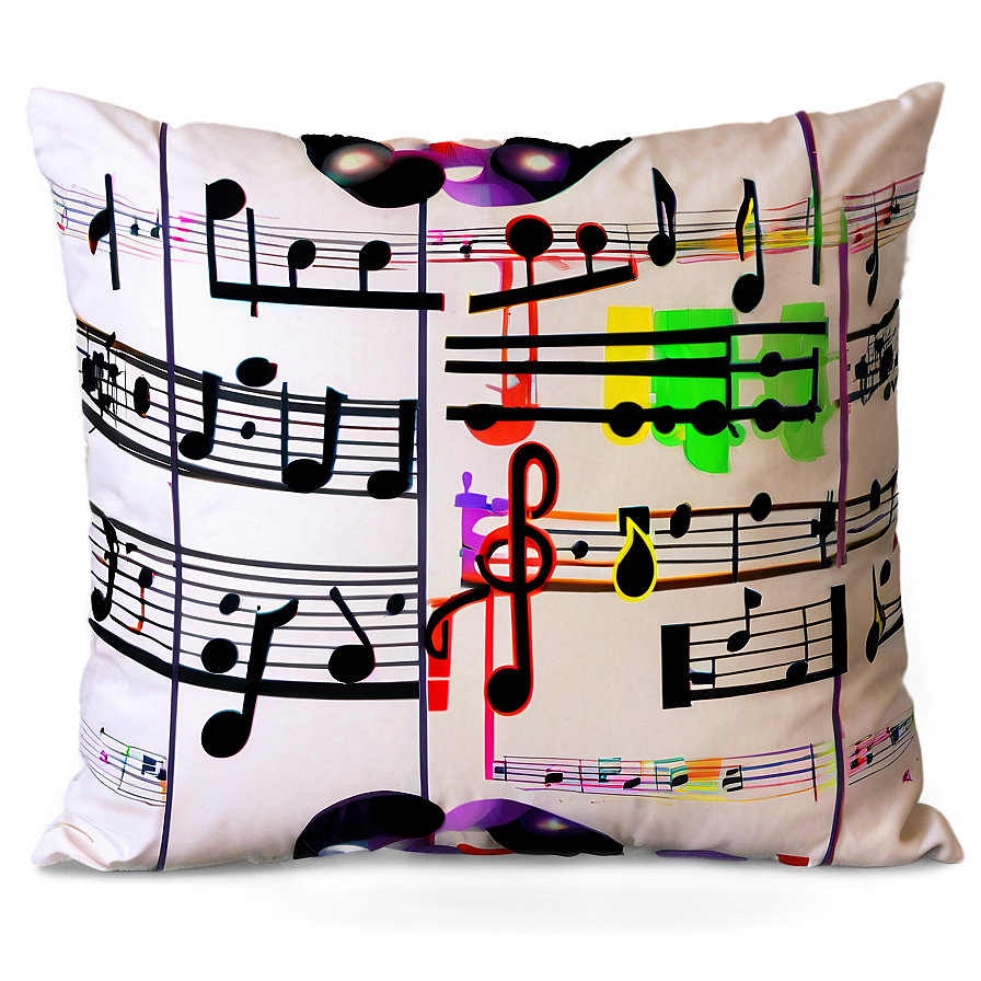 Music Theme Throw Pillows Png 06262024