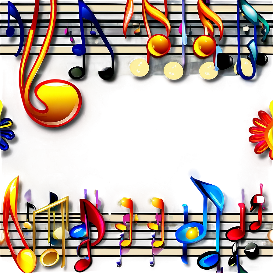 Musical Notes Border Png 04292024