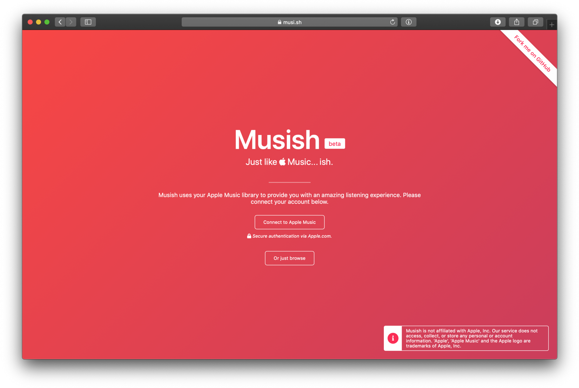 Musish Beta Apple Music Interface