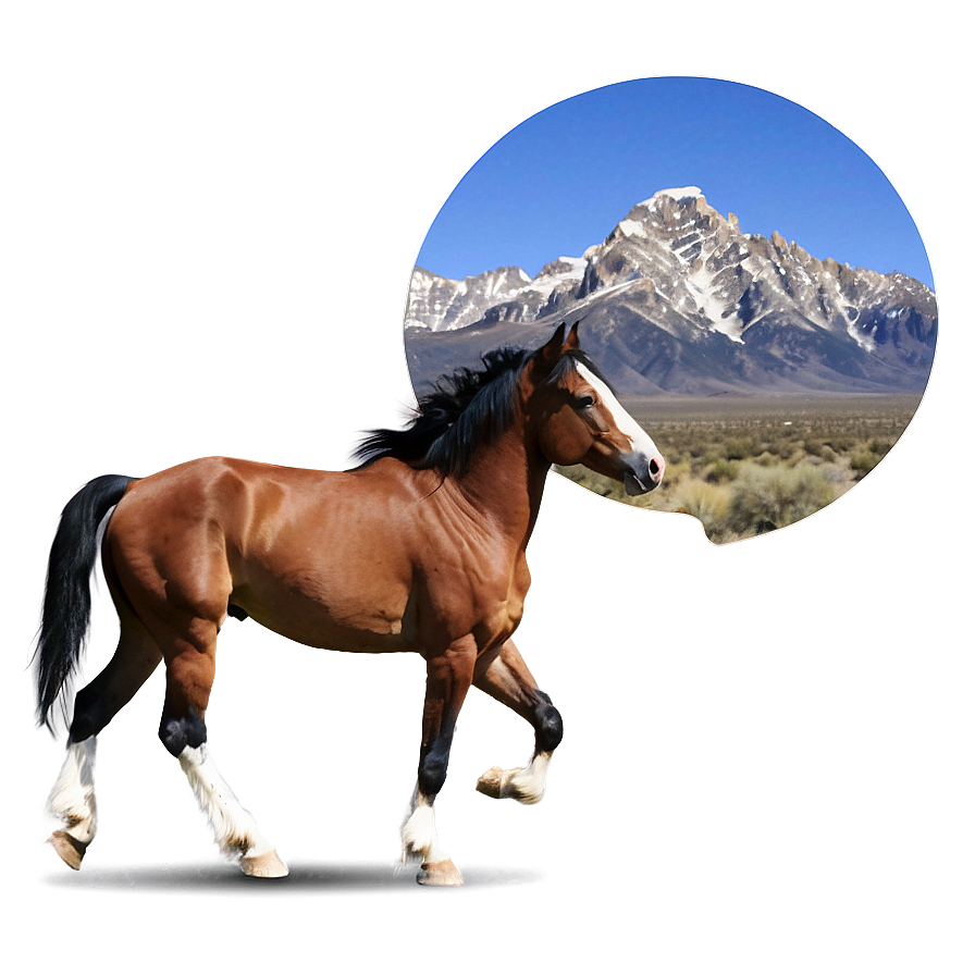 Mustang Horse With Mountain Backdrop Png 06262024