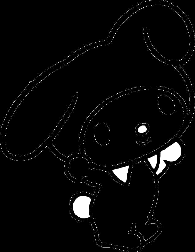 My Melody Outline Drawing