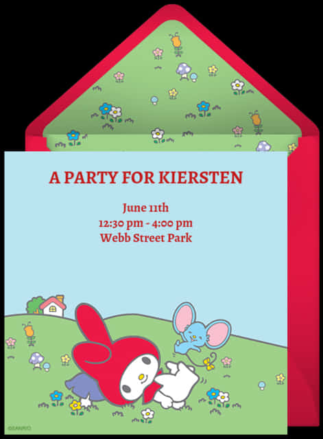 My Melody Party Invitation