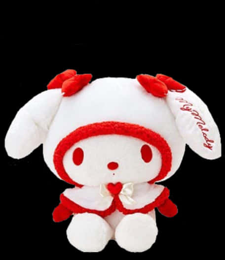 My Melody Plush Toy Red White