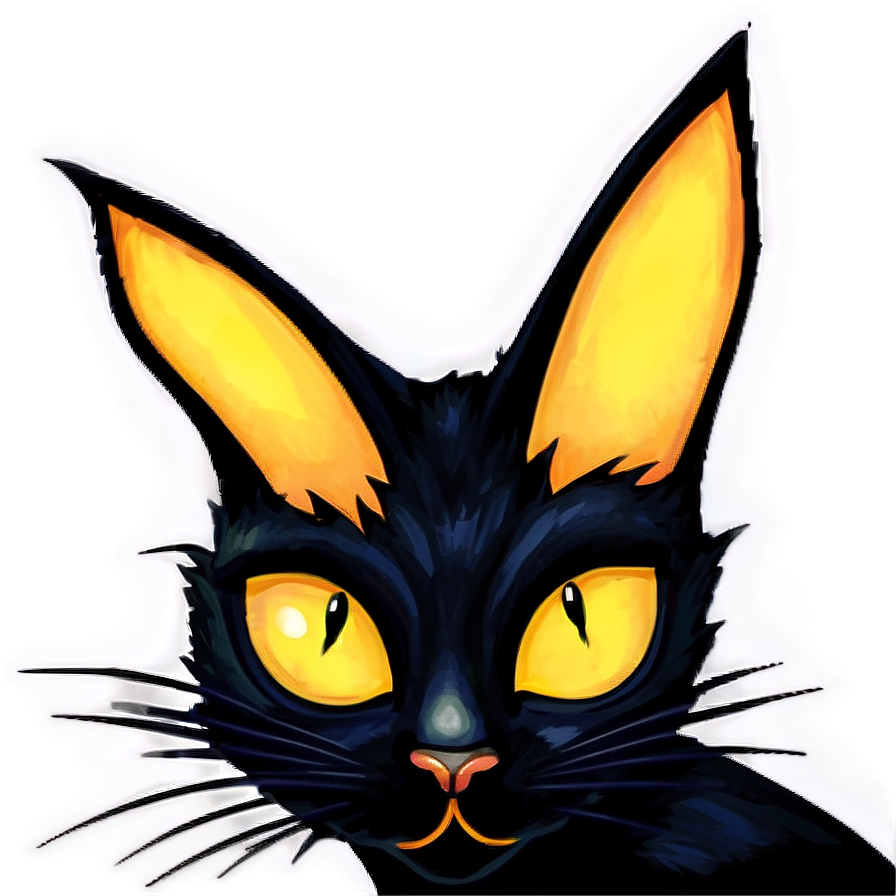 Mysterious Black Cat Head Png Eov