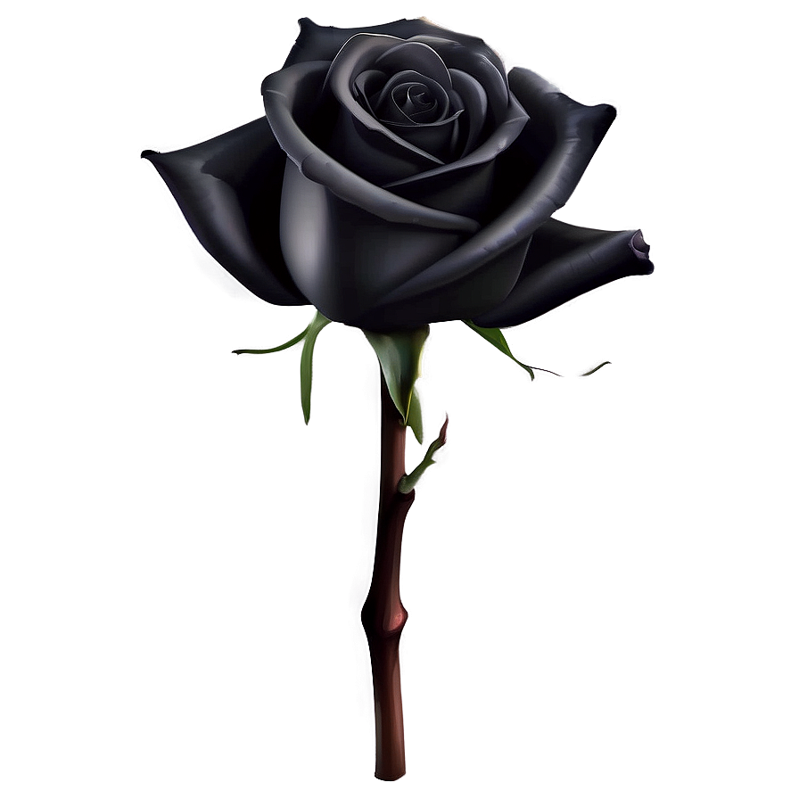 Mysterious Black Roses Png 2