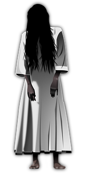 Mysterious Figurein White Dress