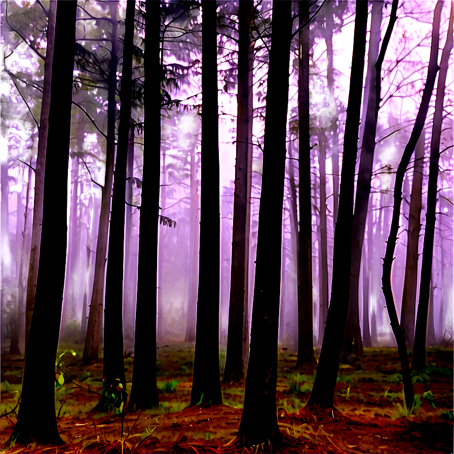 Mysterious Foggy Forest Png Thd