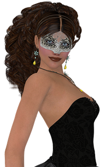 Mysterious Masquerade Woman