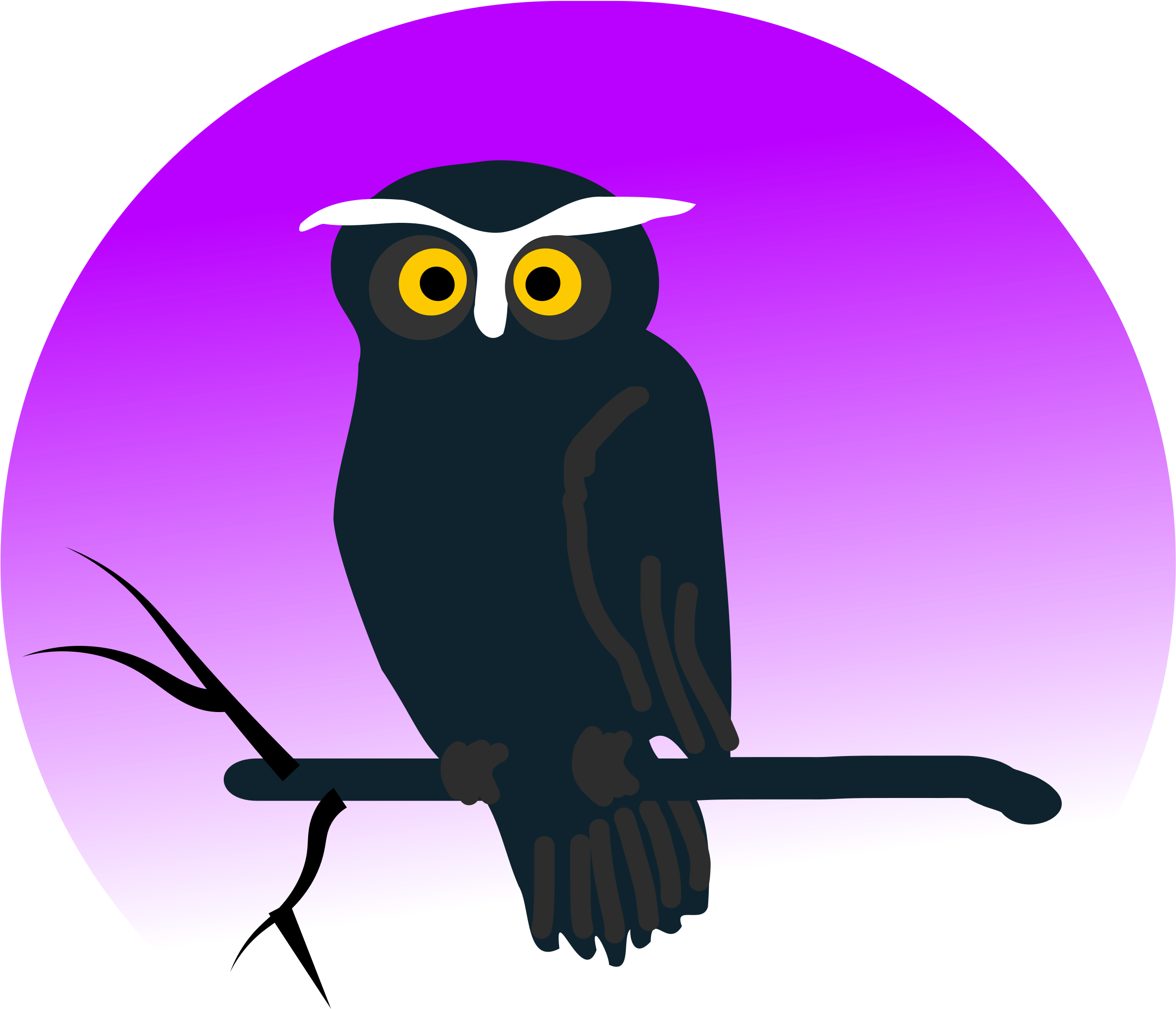 Mysterious Owlon Branch Halloween Background