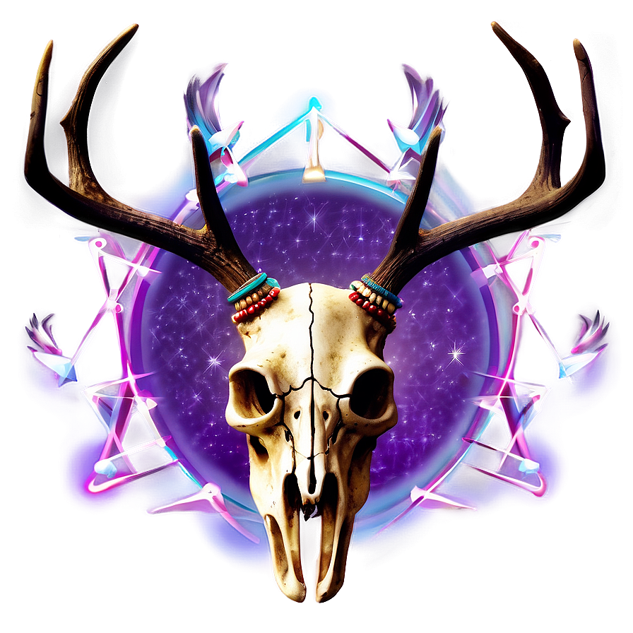 Mystic Deer Skull With Magic Symbols Png 06132024