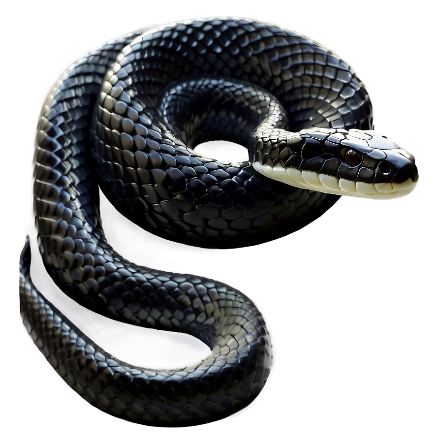 Mystical Black Snake Png 06132024