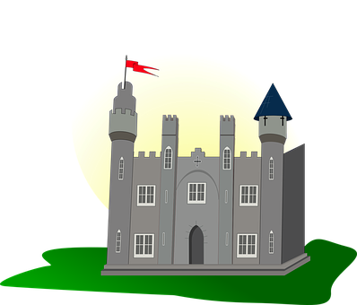 Mystical Castle Night Illustration