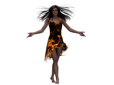 Mystical_ Fire_ Dress_ Woman