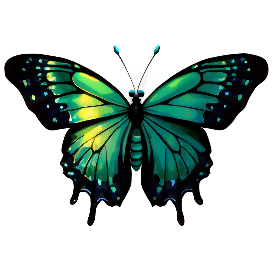 Mystical Green Butterfly Png Ulj19