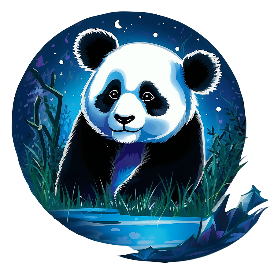 Mystical Panda In Moonlight Png Nfs