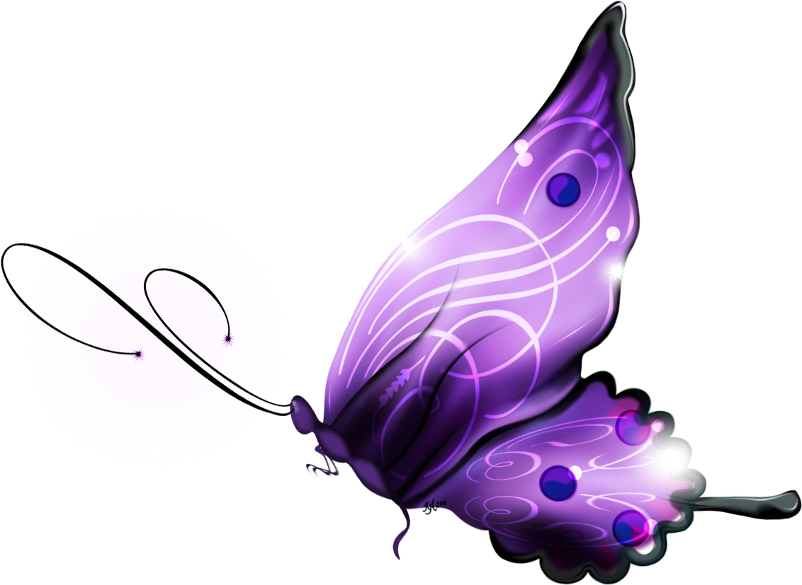 Mystical Purple Butterfly