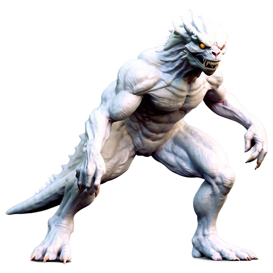 Mystical White Monster Beast Png 4