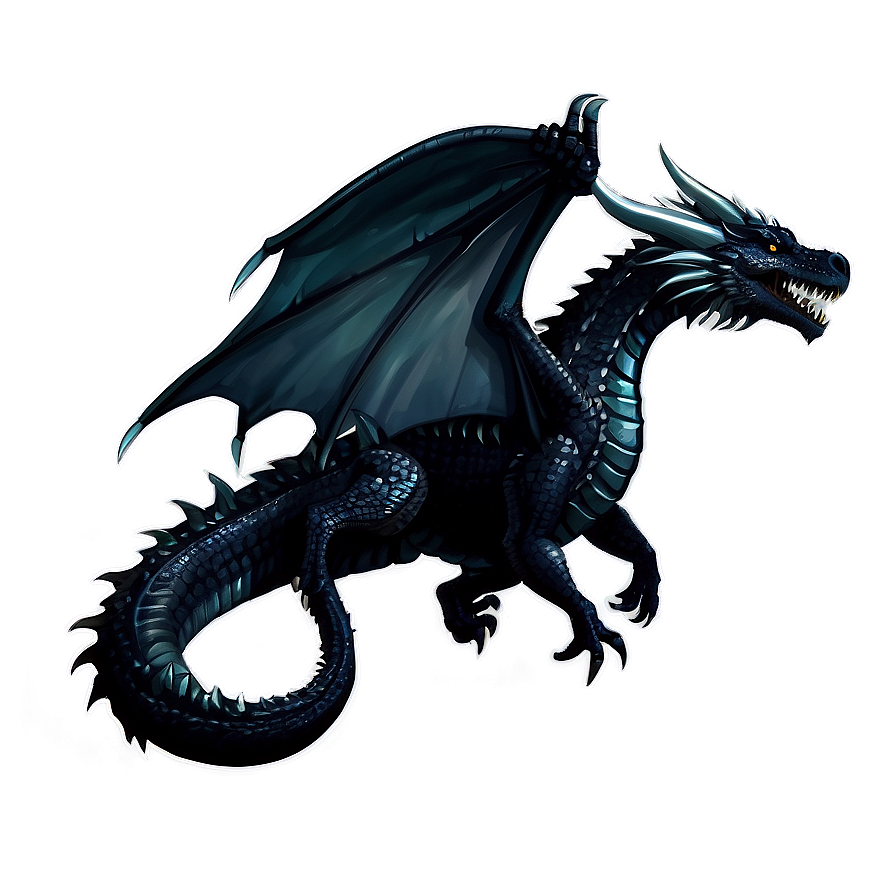 Mythical Black Dragon Png Tvu26