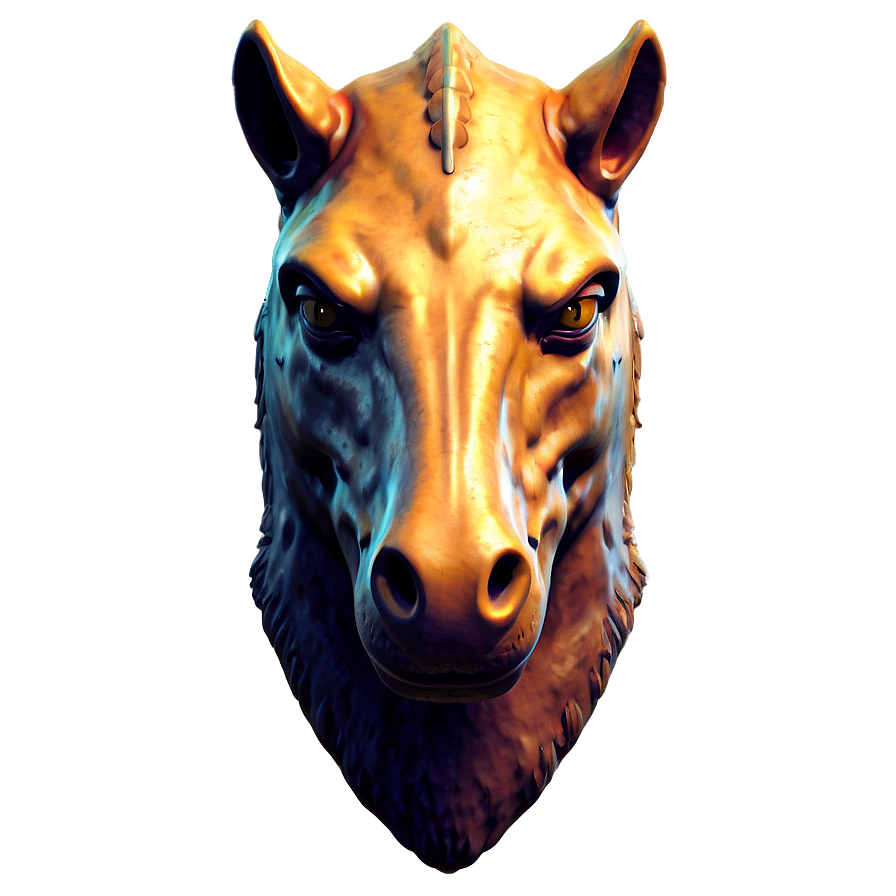 Mythical Horse Head Emblem Png Cty