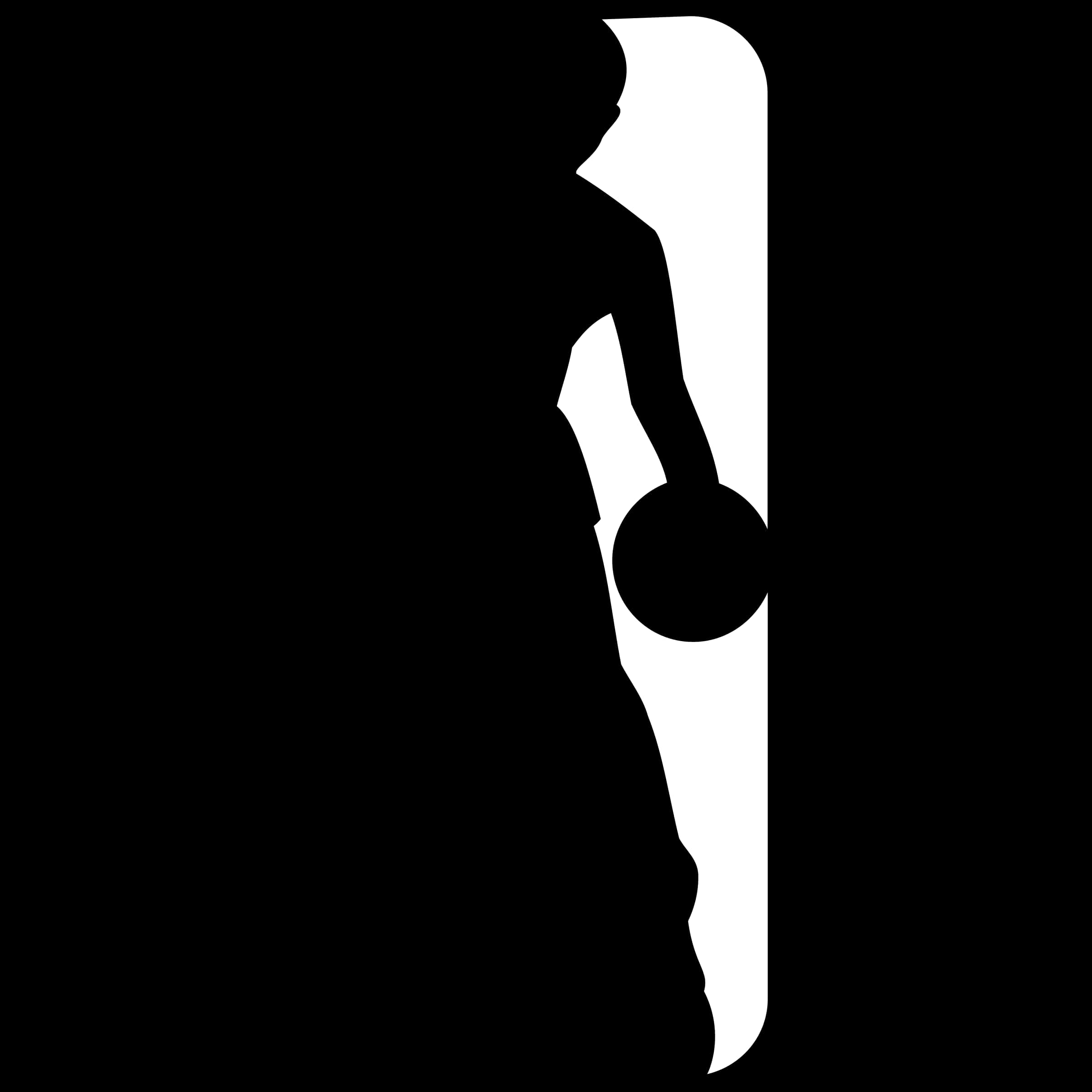 N B A Logo Silhouette Basketball Player