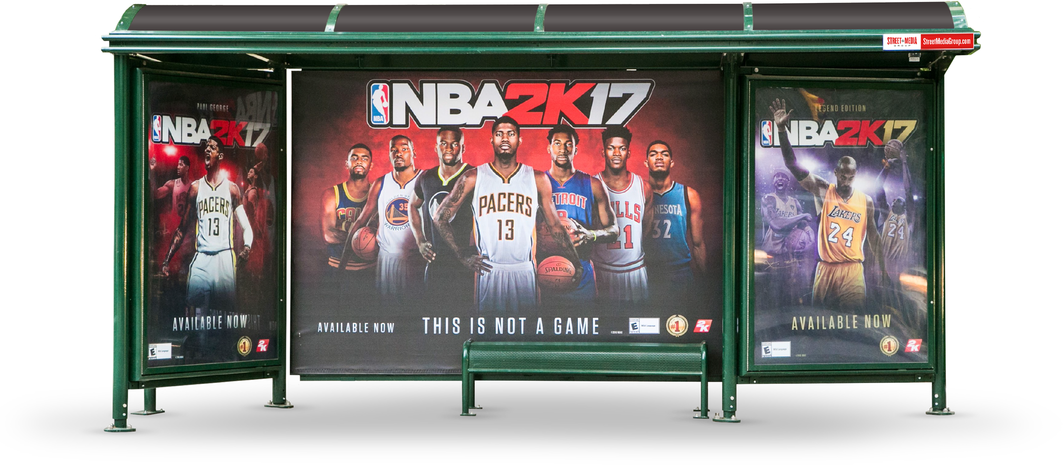 N B A2 K17 Video Game Advertisement Bus Stop