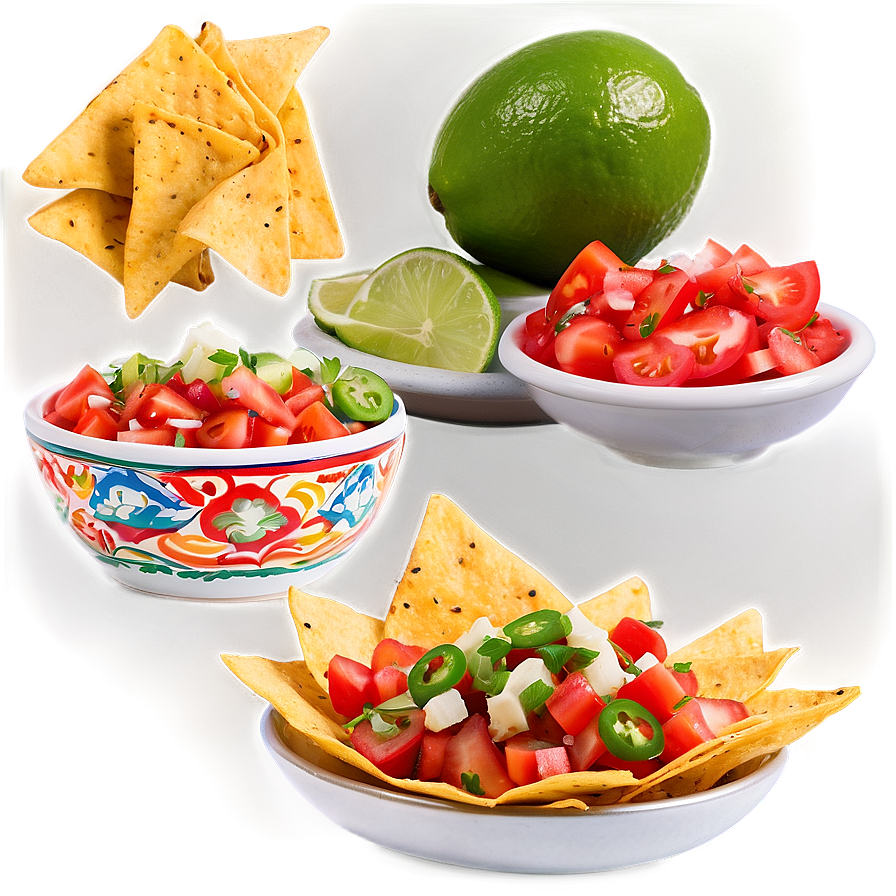 Nachos With Fresh Pico De Gallo Png 22