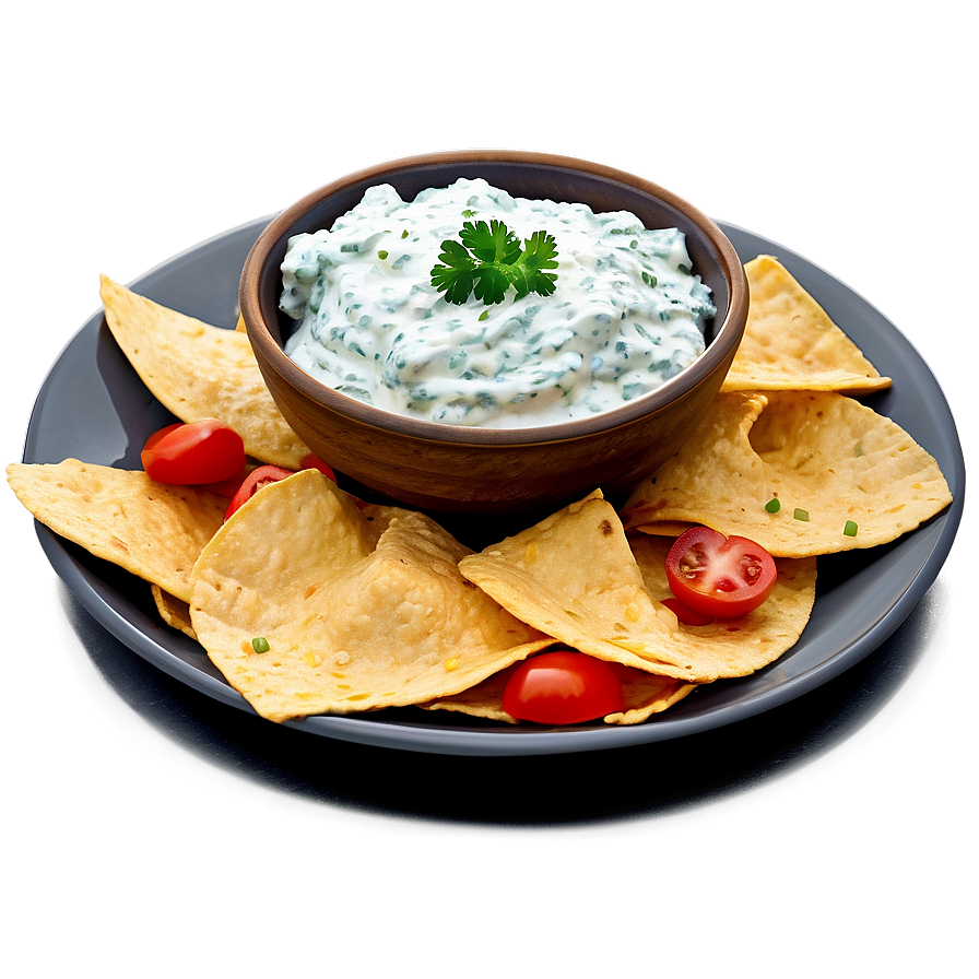 Nachos With Tzatziki Sauce Png 06122024