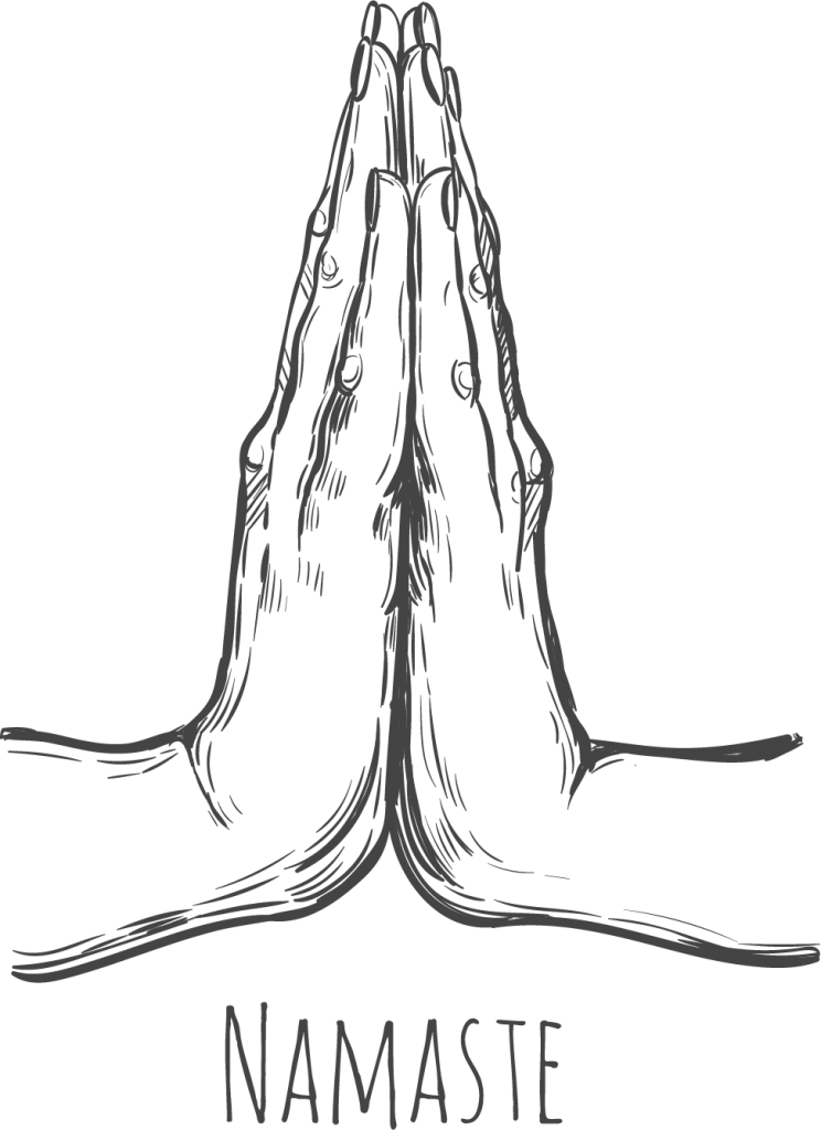 Namaste Greeting Hands Illustration
