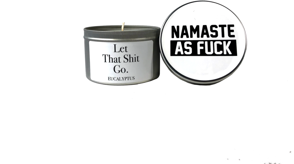 Namaste Themed Candleand Badge