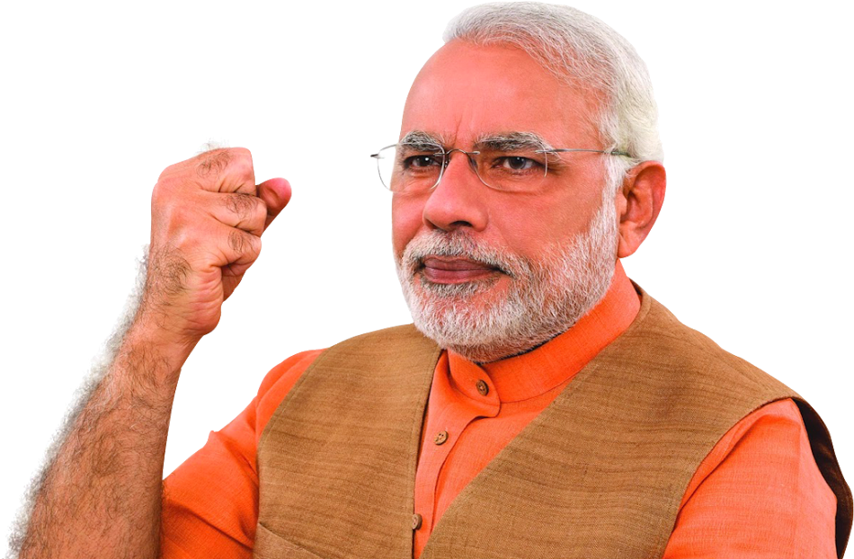 Narendra Modi Raised Fist Pose