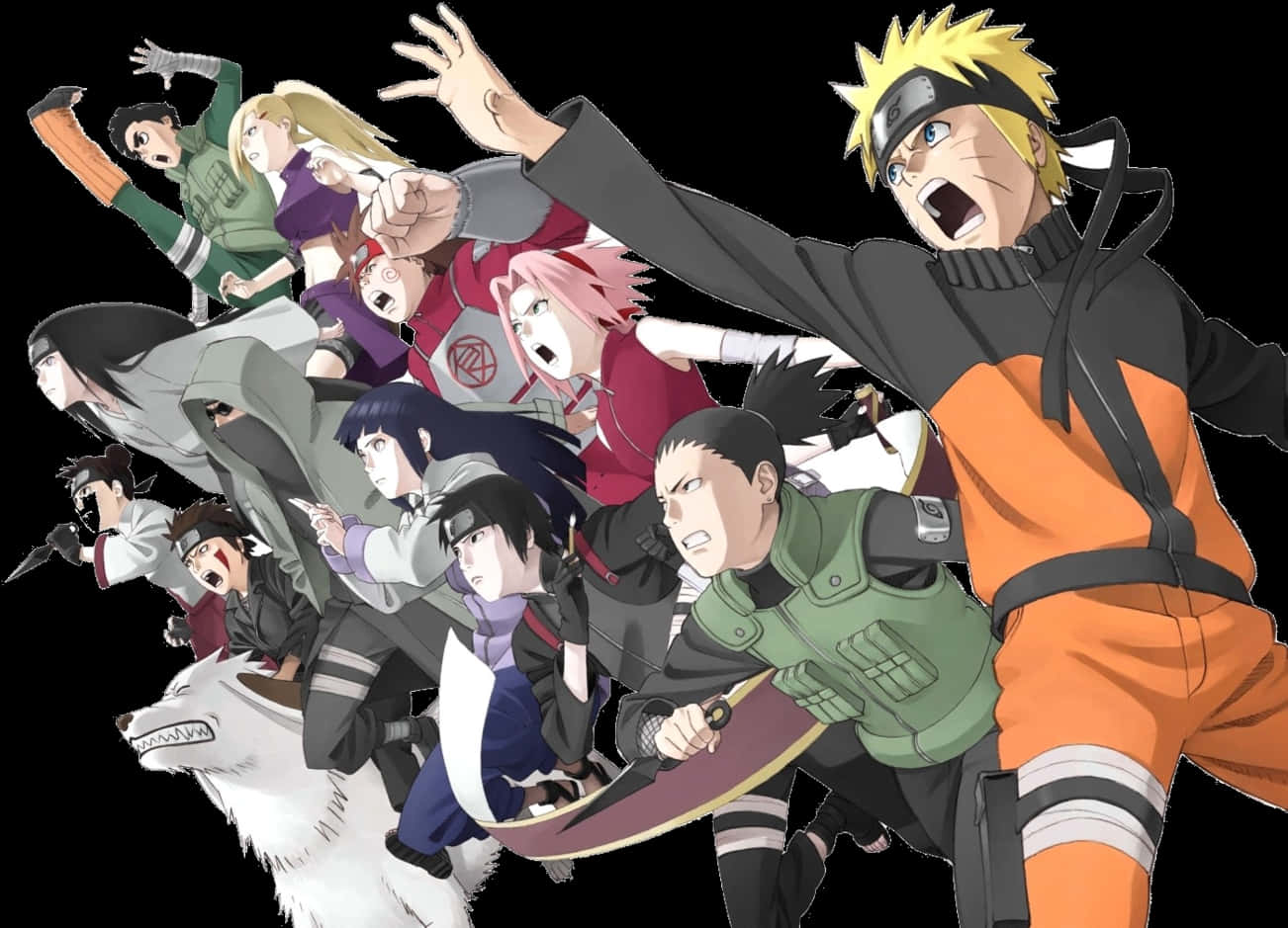 Naruto Team7and Friends Action Pose