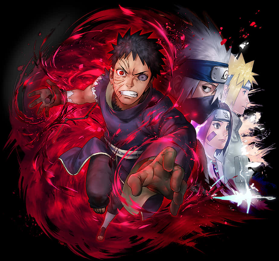 Naruto Team7and Obito Artwork