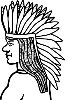 Native American Profile Illustration