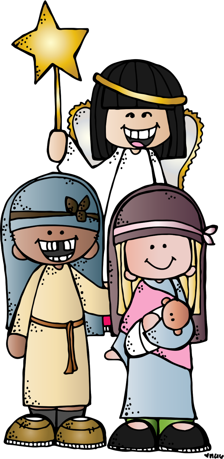 Nativity Scene Cartoon Characters