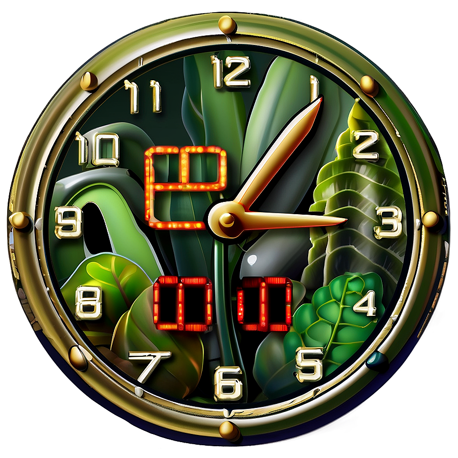 Nature Themed Clock Clipart Png Nqn97